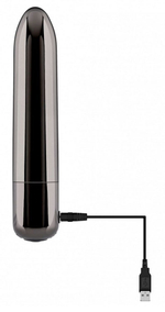 Черная вибропуля Real Simple - 10 см.