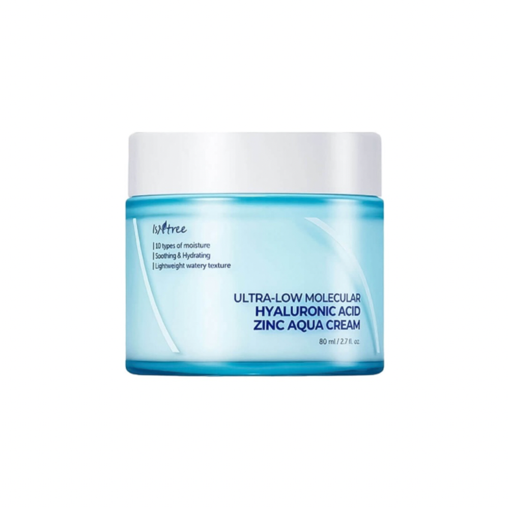 ISNTREE ULTRA-LOW MOLECULAR HYALURONIC ACID ZINC AQUA CREAM 80ml