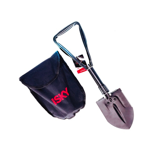 Лопата саперная iSky, металлическая, складная, черная, в чехле ISUS19
