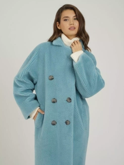 Шуба из шерсти экошуба, SilverFox (арт. 2323)