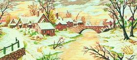 "Зима"-13971 канва с рисунком