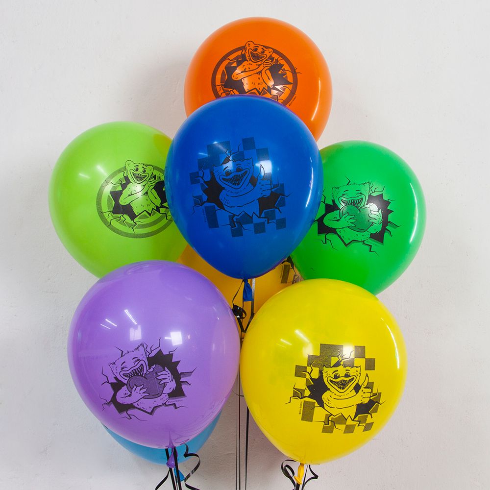 Шар (12''/30 см) Зубастики, Ассорти, пастель, 2 ст, 25 шт.