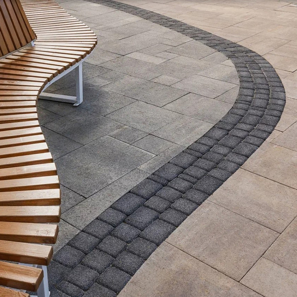 Тротуарная плитка КЛАССИКО - Стоунмикс Черный, комплект из 3 видов плит