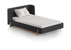 Кровать Basic спальное место 120*200 см (серый, букле)