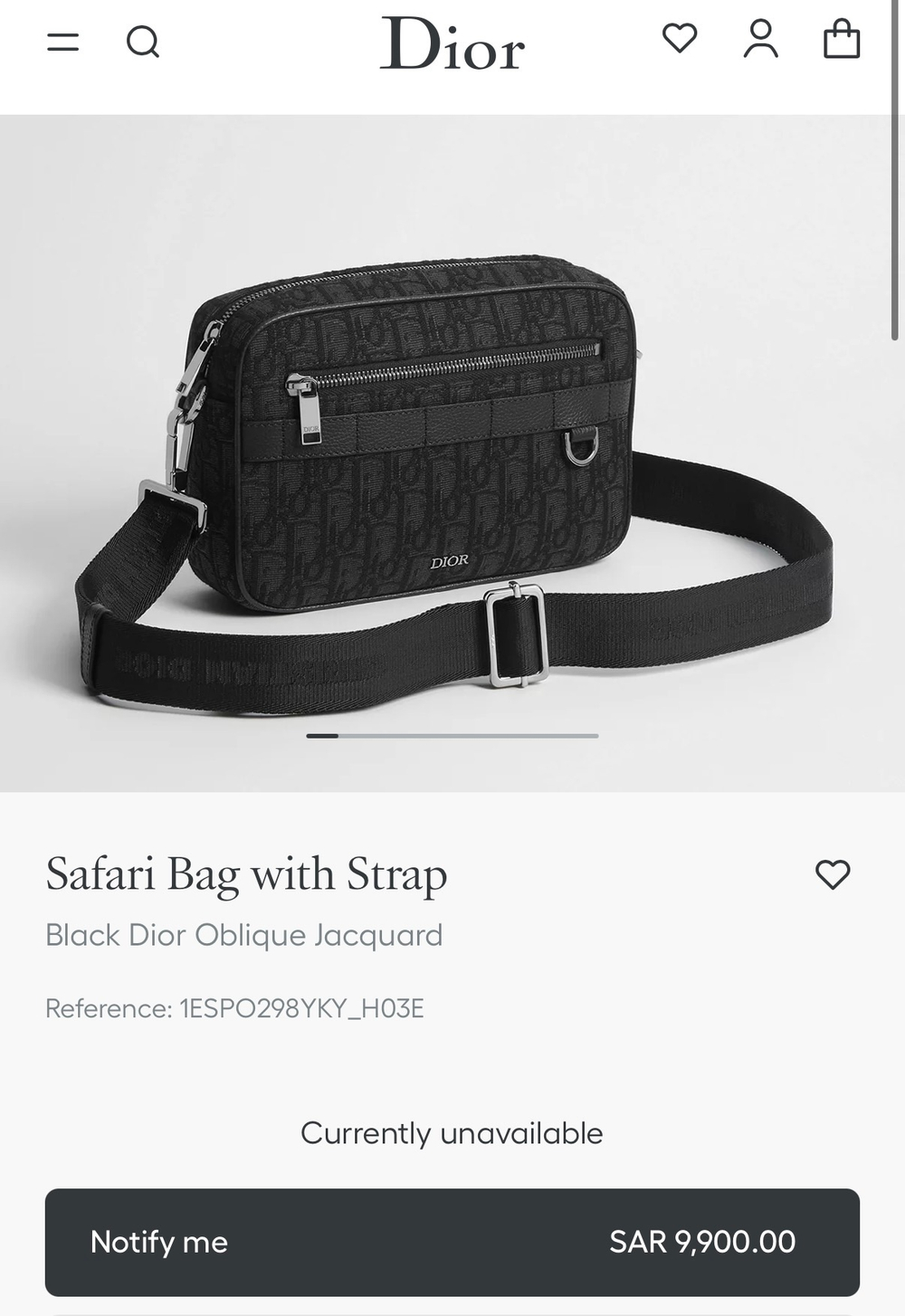 Сумка через плечо Christian Dior Safari Bag with strap