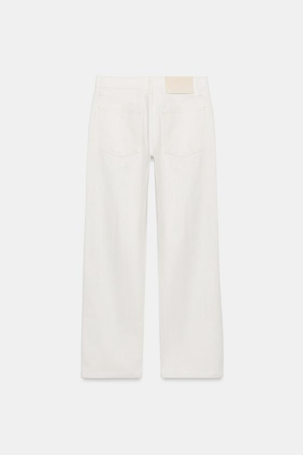 ZARA ДЖИНСЫ ПРЯМОГО КРОЯ СО СРЕДНЕЙ ПОСАДКОЙ — ZW COLLECTION, ЭКРЮ