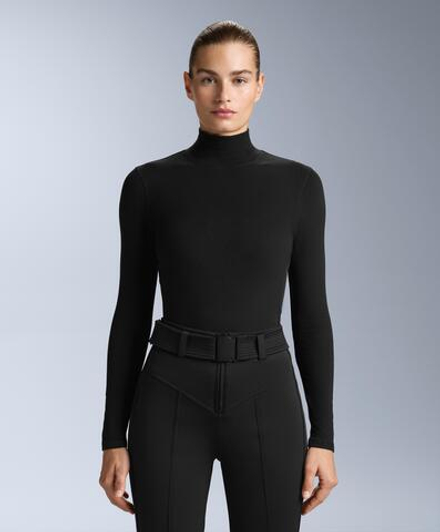Oysho Термофутболка флисовая Base Layer с высоким воротом, черный