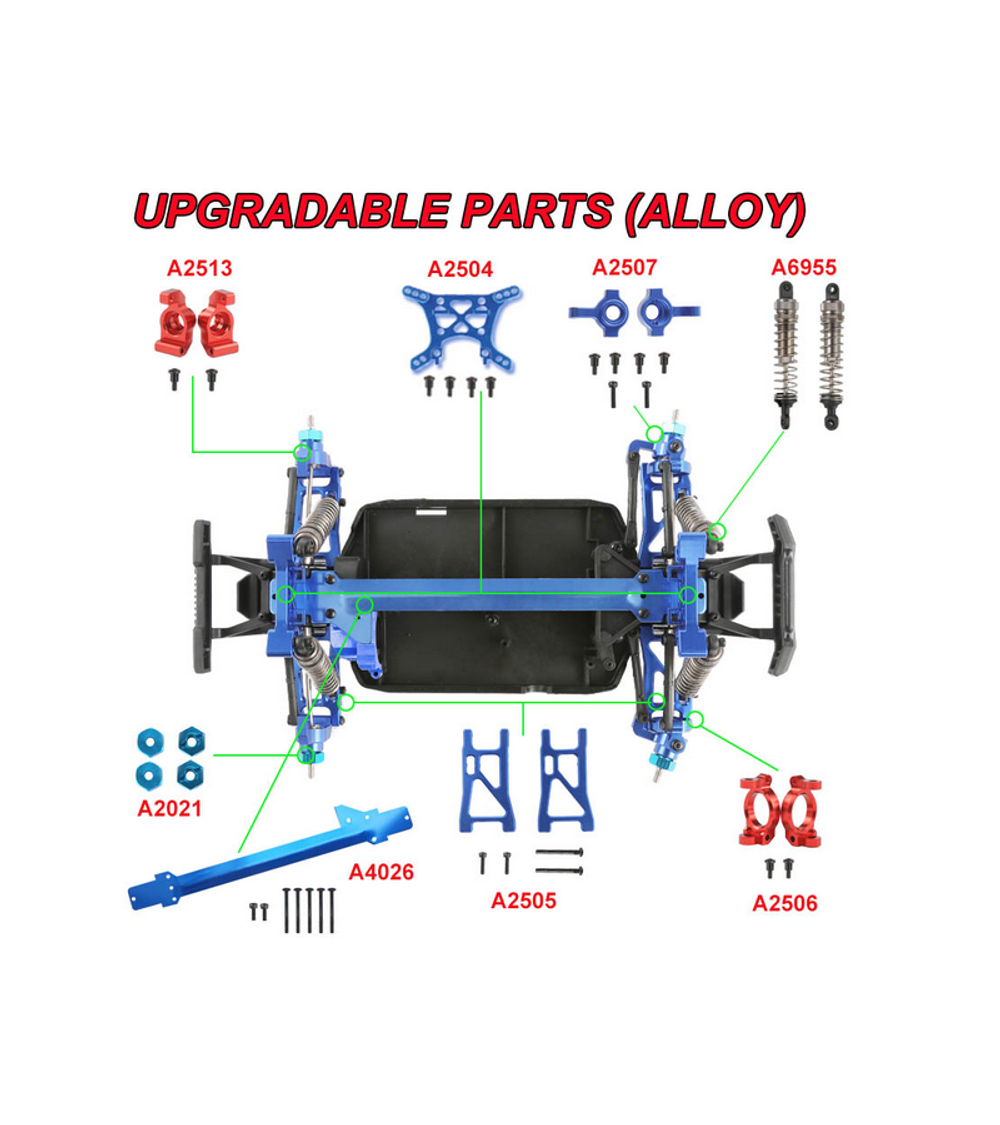 Радиоуправляемый монстр Remo Hobby SMAX (красный) 4WD 2.4G 1/16 RTR