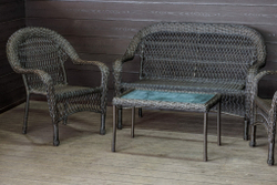 Садовый комплект из искусственного ротанга Мэдисон НЬЮ (Medison NEW) terrace set  с прямоугольным столиком без подушек