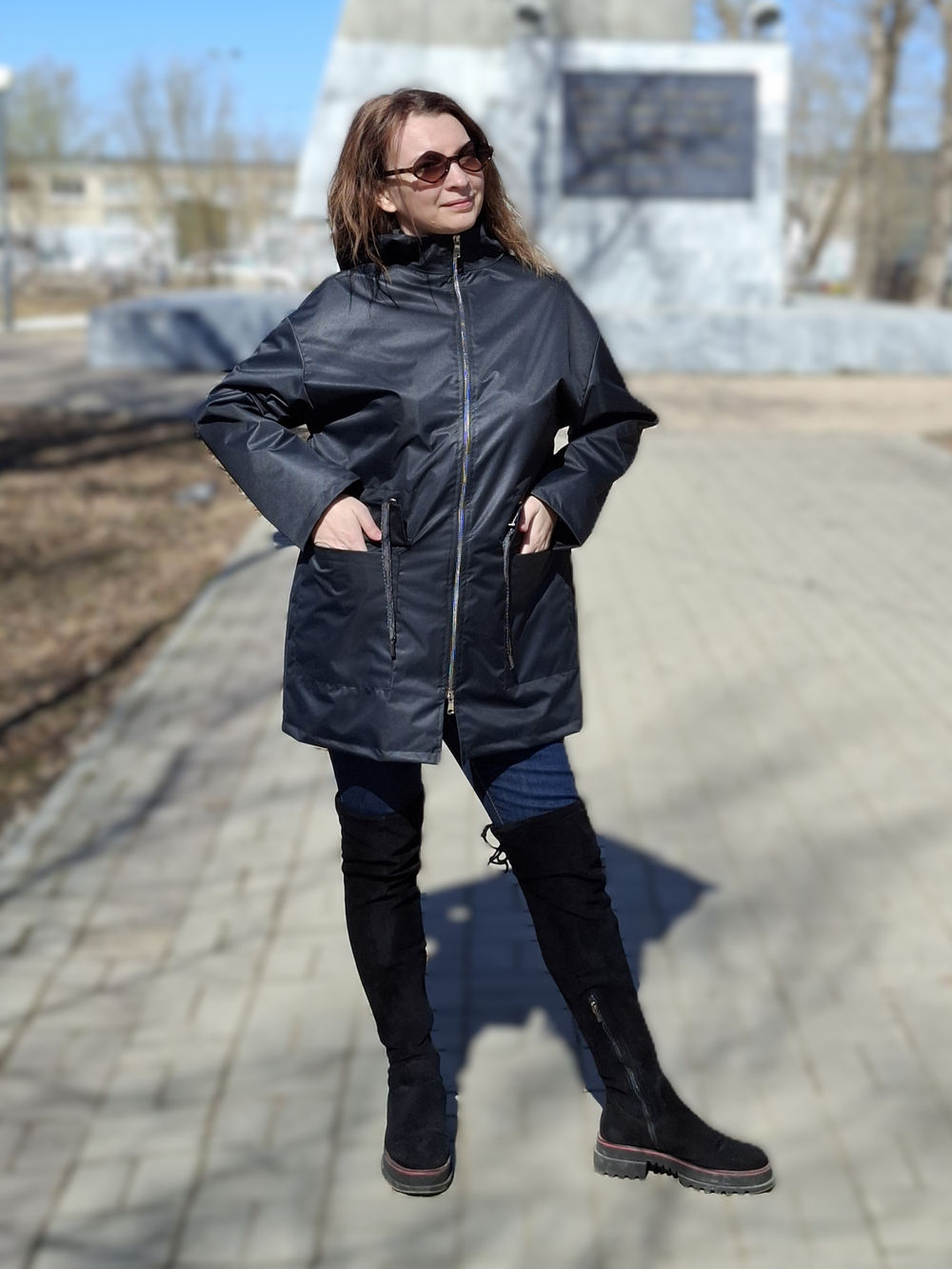 Куртка-ветровка Деми женская, цвет черный