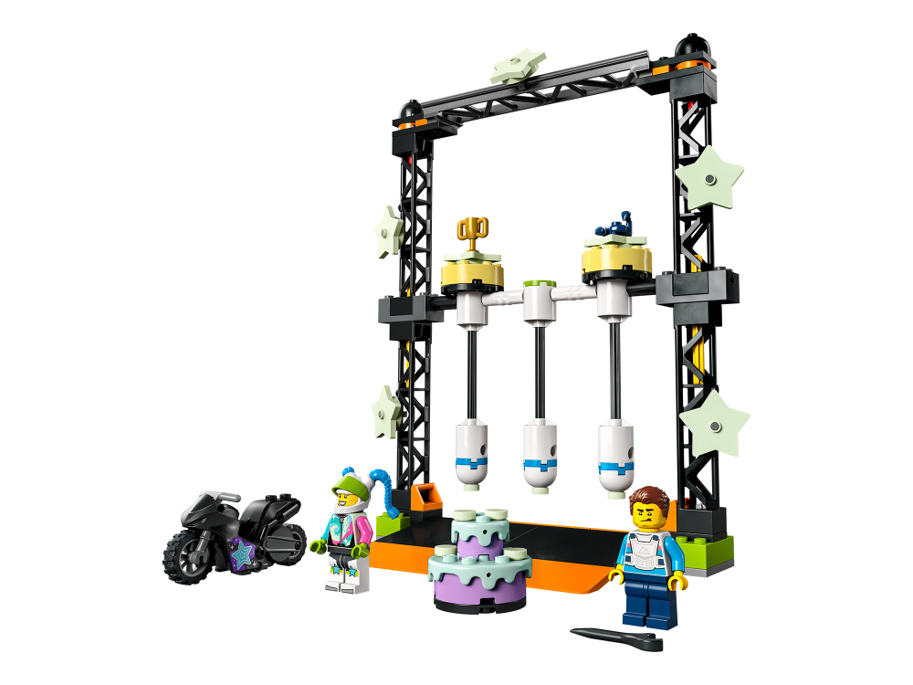LEGO City 60341 «Трюковое испытание “Нокдаун”» — каскадёры и мото-петли