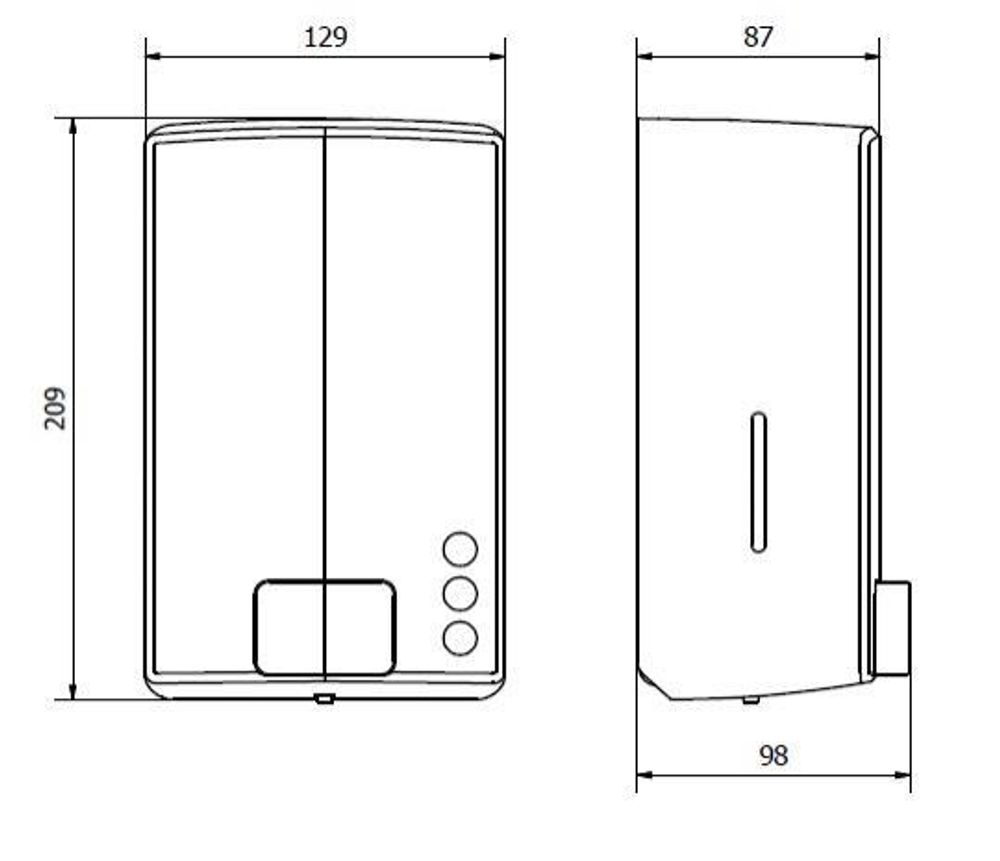 Диспенсер для мыла с кнопкой 1000 мл. ABS CLASSIC 03043.W белый
