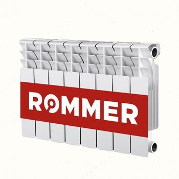 ROMMER Profi 350 (AL350-80-80-080)  6 секций радиатор алюминиевый (RAL9016)