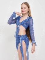 купальник раздельный 3 в 1 с накидкой и повязкой на голову