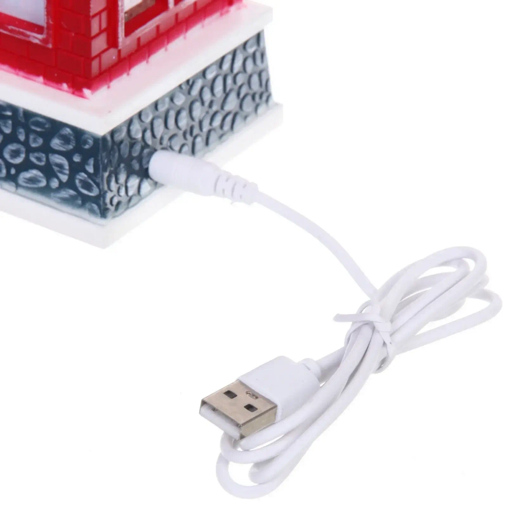 Сувенир с подсветкой «Снежный гость» 13.5*8*19.5 см (питание от USB и батареек)