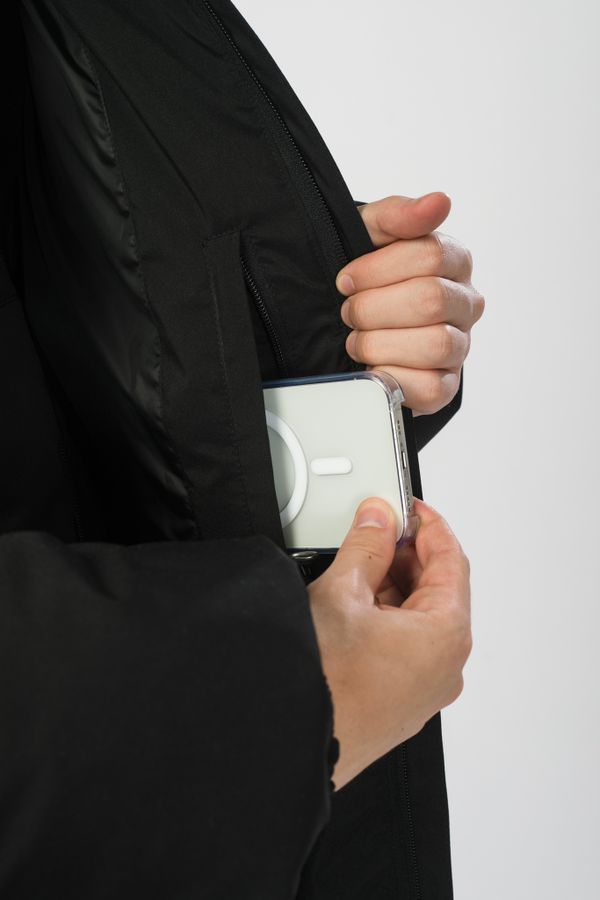 Пуховик Puffed Long Черный - фото 7