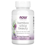 NOW Foods, Solutions, Bamboo Silica Beauty, диоксид кремния из бамбука, 90 вегетарианских капсул (380 мг в 1 капсуле)