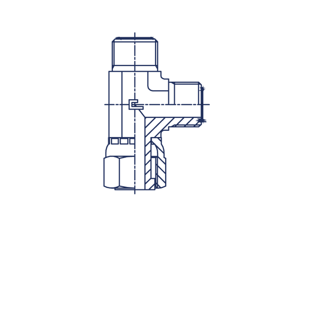 Соединение PLN ORFS 13/16 (обжатая гайка)