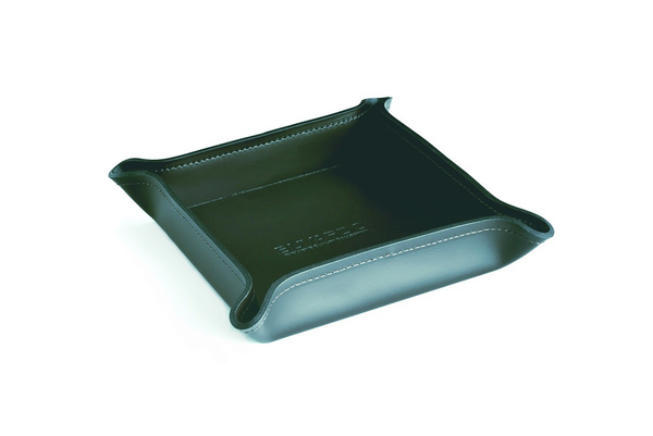 Лоток фигурный кожаный ЗЕЛЕНЫЙ