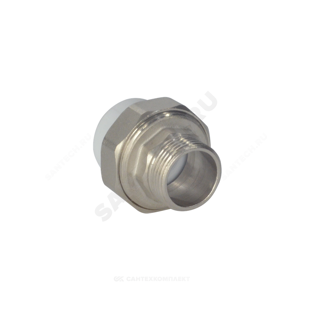 Муфта PP-R комбинированная разъемная белая Дн 63х2" НР VALFEX 10156050
