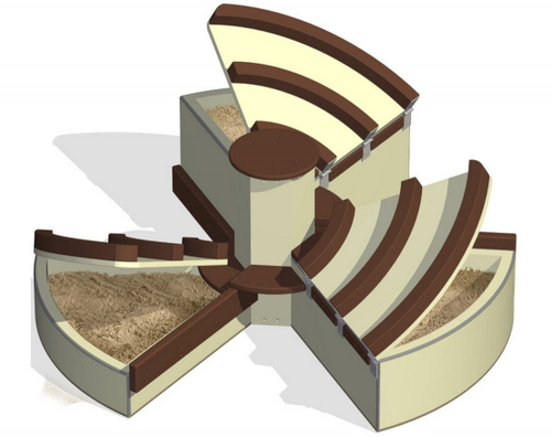 Песочница с откидной крышкой ПС-100