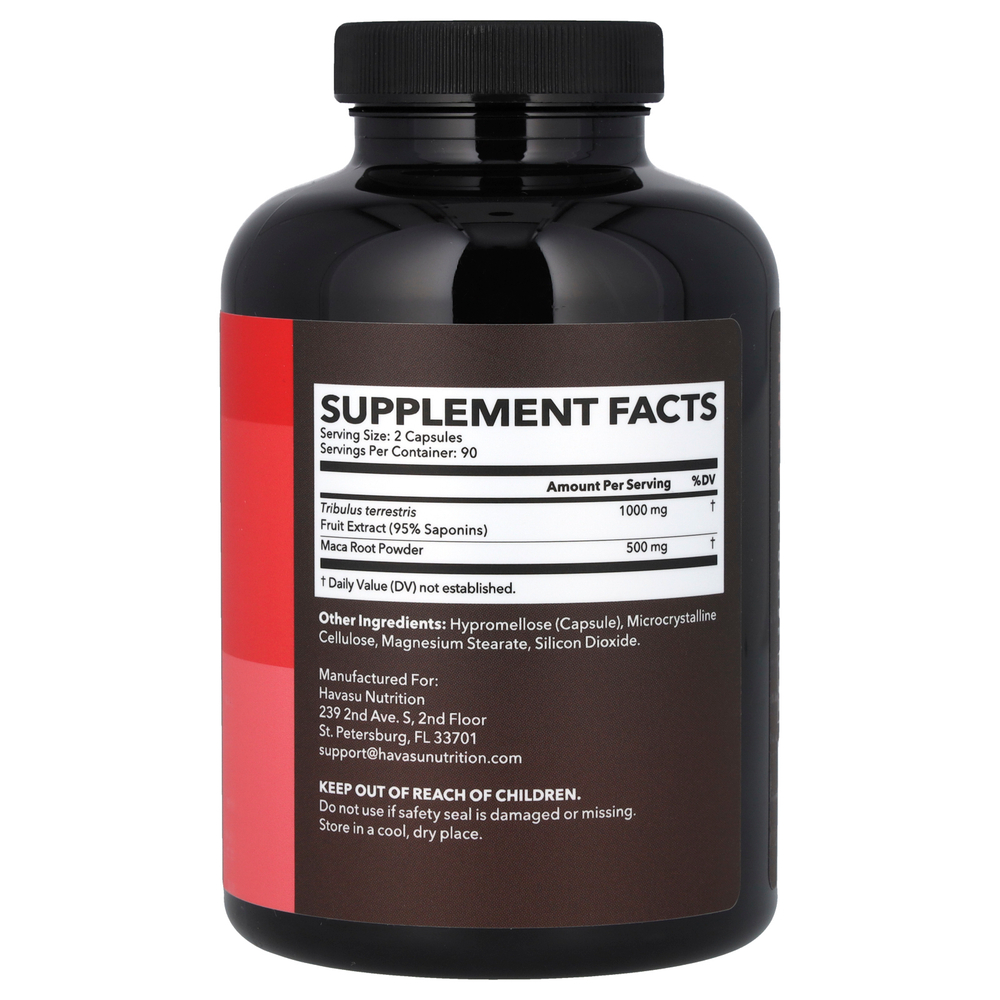 Havasu Nutrition, якорцы стелющиеся (Tribulus terrestris), 180 капсул