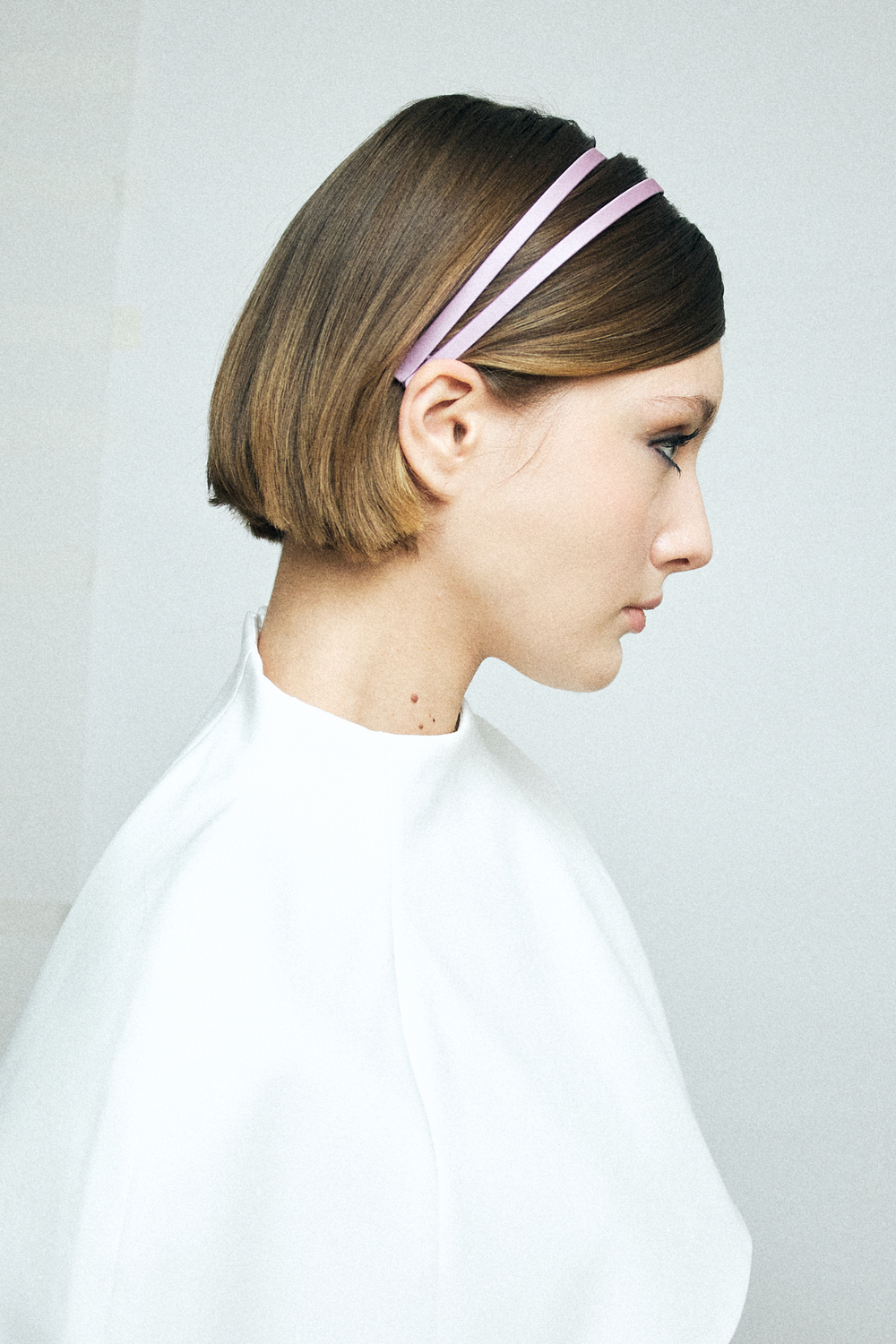 Двойной ободок сиреневый с бабочкамии