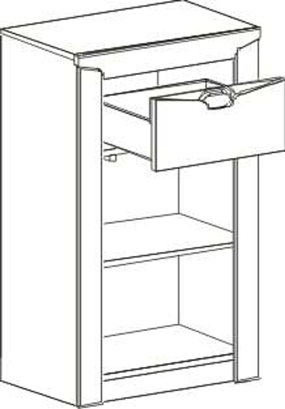 Соренто прихожая Тумба с дверцей и ящиком