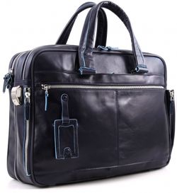 Сумка мужская Piquadro Blue Square синяя телячья кожа (CA2765B2/BLU2) 3