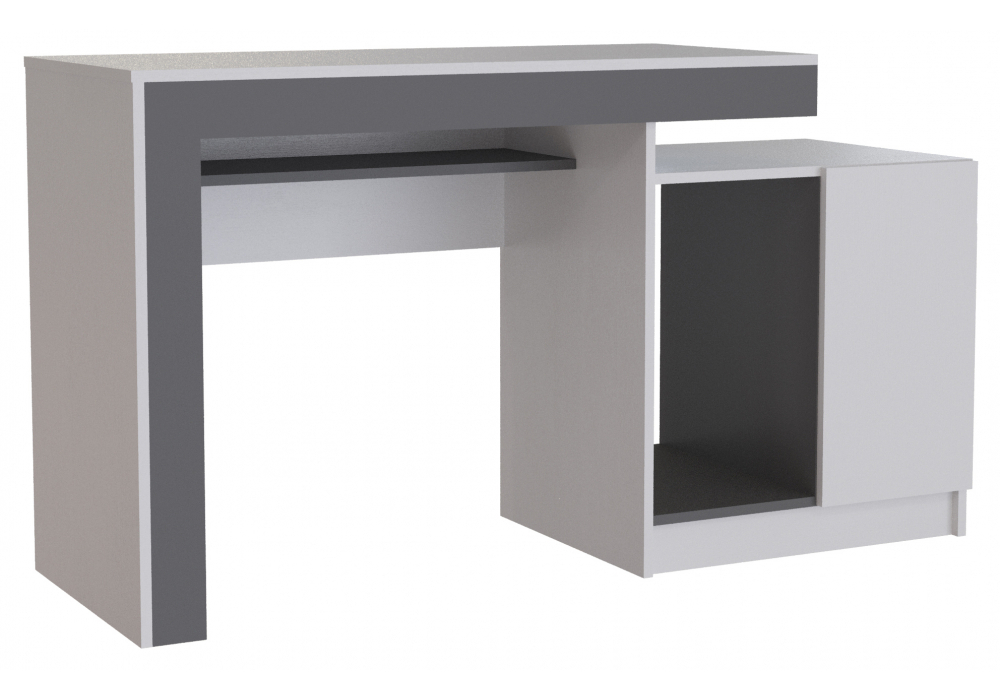 Компьютерный стол Woodville Модена белый, графит