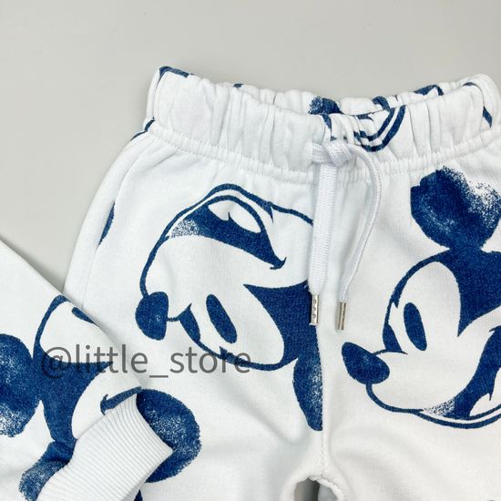 Комплект из футера "Микки Маусы" синий/белый