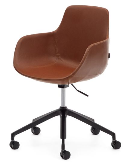 Рабочее кресло Tissiana коричневая искусственная кожа La Forma