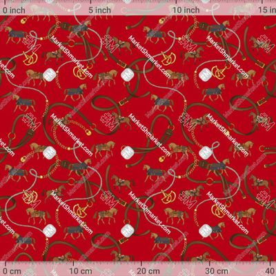 Конный спорт. Лошади на красном фоне by Julia Koshkina 469 DPI