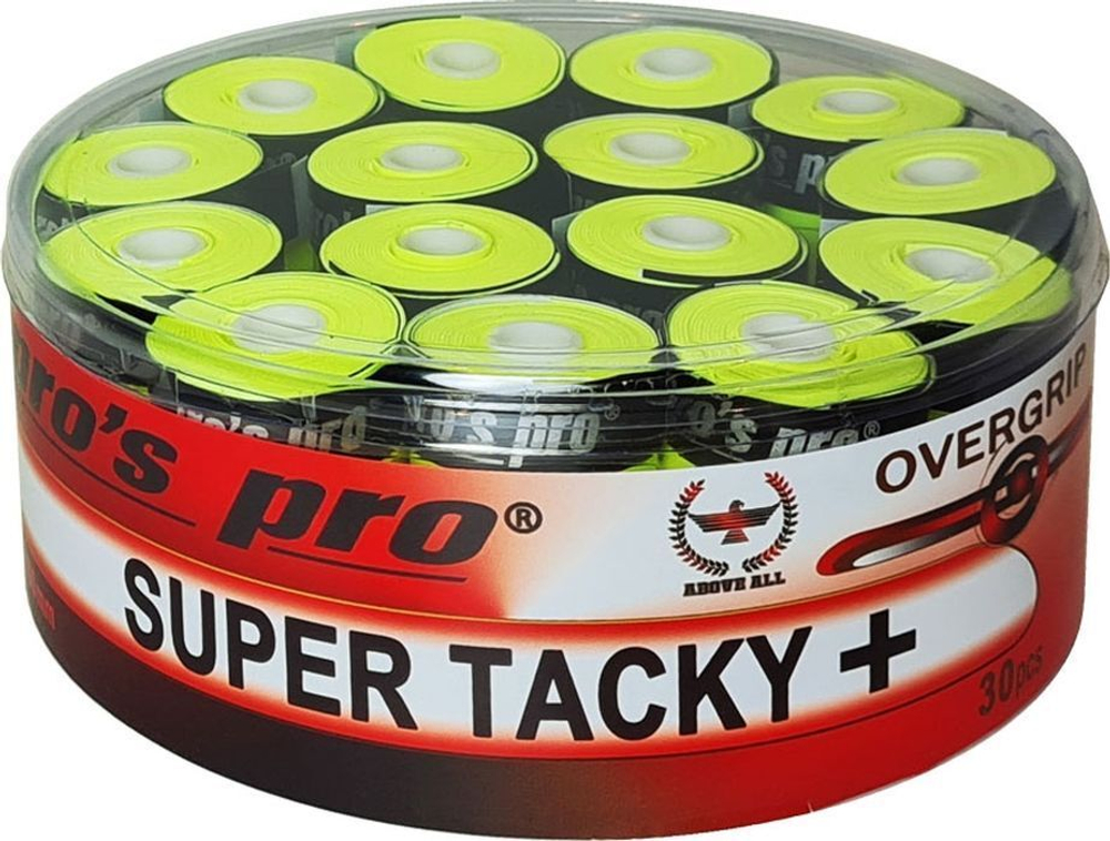 Намотки теннисные Pro's Pro Super Tacky Plus (30 szt.) - neon