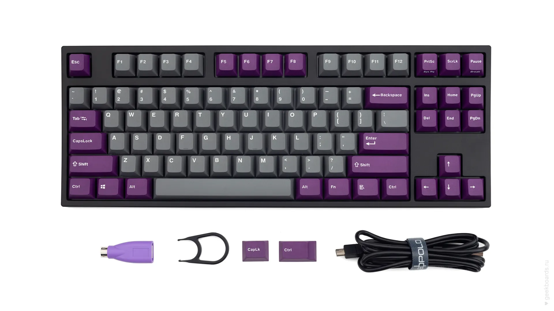 Leopold FC750R PD Gray Purple — купить на сайте профессиональных клавиатур  Geekboards