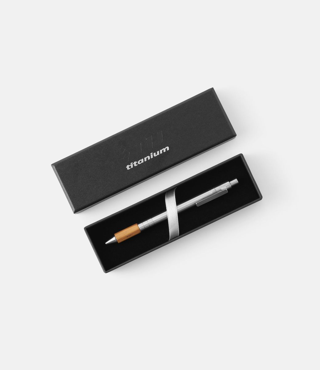 TIJ Pro+ Ball Pen Olive — модульная титановая ручка