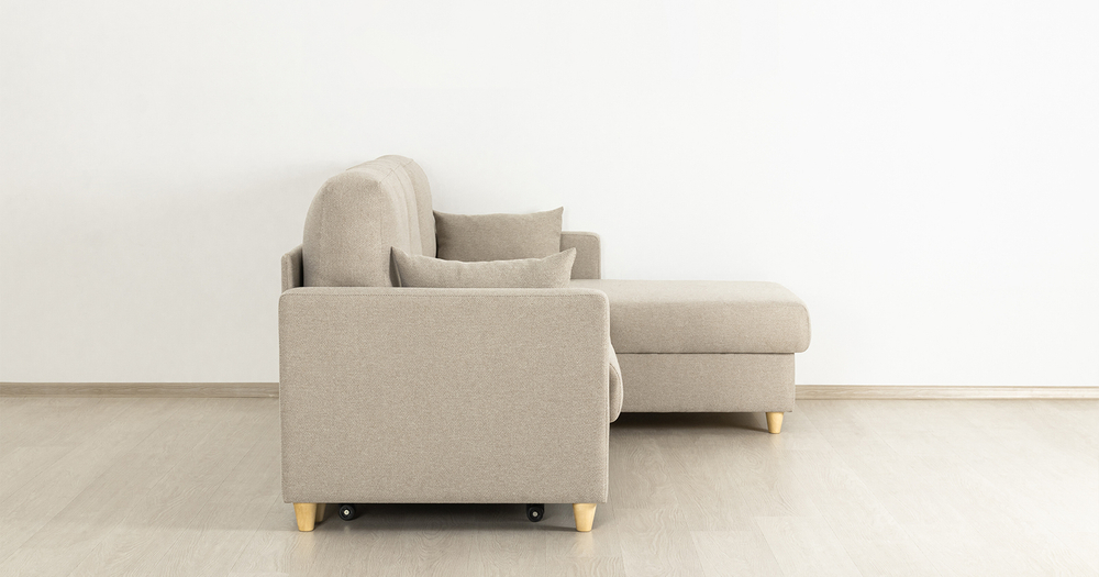 Дилан угловой диван-кровать (молочный кофе)