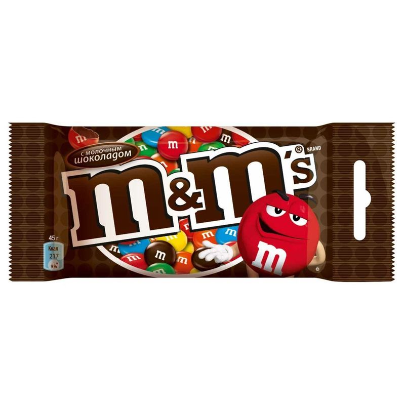 Драже M&M’s шоколадное 45 гр/пач 32 пач/кор