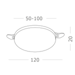 ST700.538.16 Св-к встр. Белый LED 1*16W 3000K 1 380Lm Ra80 180° IP44 D120xH33 85-265V