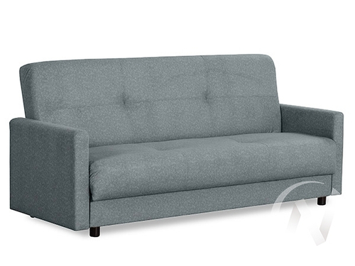 Диван прямой Квин (БД) GROUND 05 (велюр светло-серый)