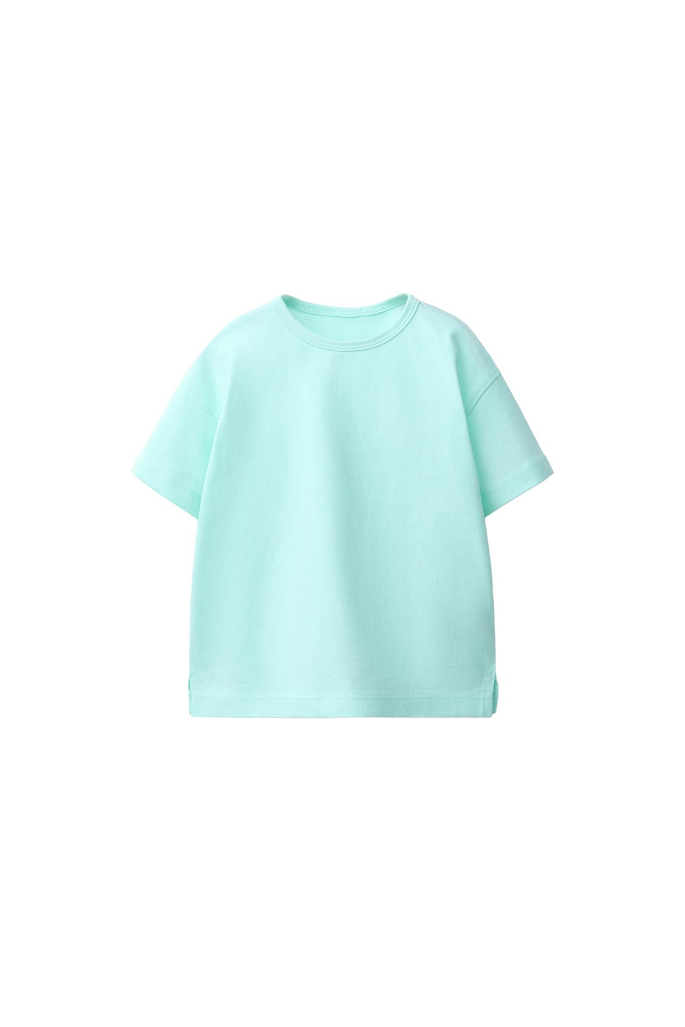 ZARA ОДНОТОННАЯ ФУТБОЛКА, ВОДЯНИСТО-ГОЛУБОЙ