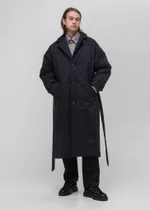 Плащ FOS Утепленный Термофин 200 Мужской Черный