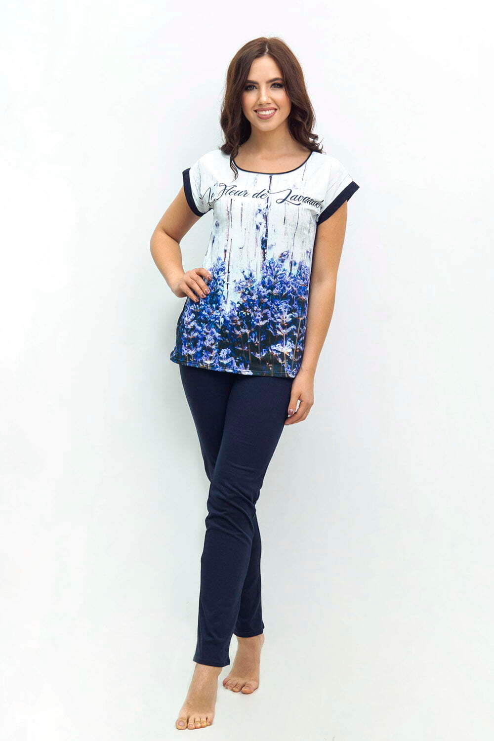 [m]Пижама женская "МЕЛИНА" футб+штаны КЖ 0172