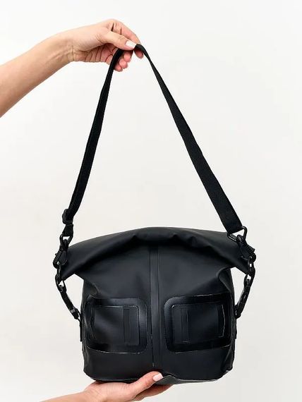 Гермосумка через плечо Sargan Скелетон-САП/Пляжка с доп.карманом 10 л черный