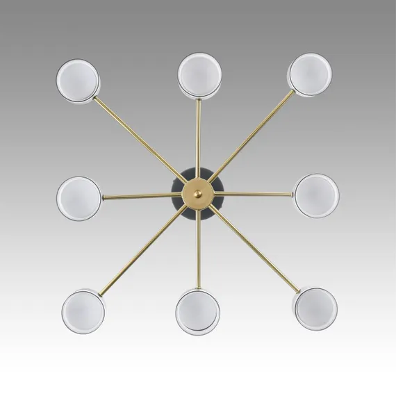 8240/8C COMFI LN25 197 черный/латунь, металл/акрил Люстра потолочная LED GX53 8*7W 220V LANIKA
