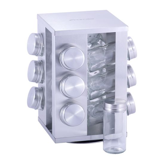 Набор ёмкостей для специй 12 шт. Kamille КМ 7033 на прямоугольной подставке