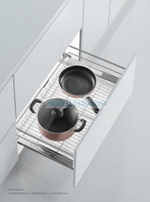 Трехсторонняя выдвижная корзина - FASHION STYLE Chorme Plating, 840x466x189 мм