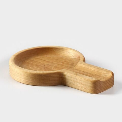 Подставка под ложку из массива берёзы (15х10х1,8 см) (Цвет: не задано)