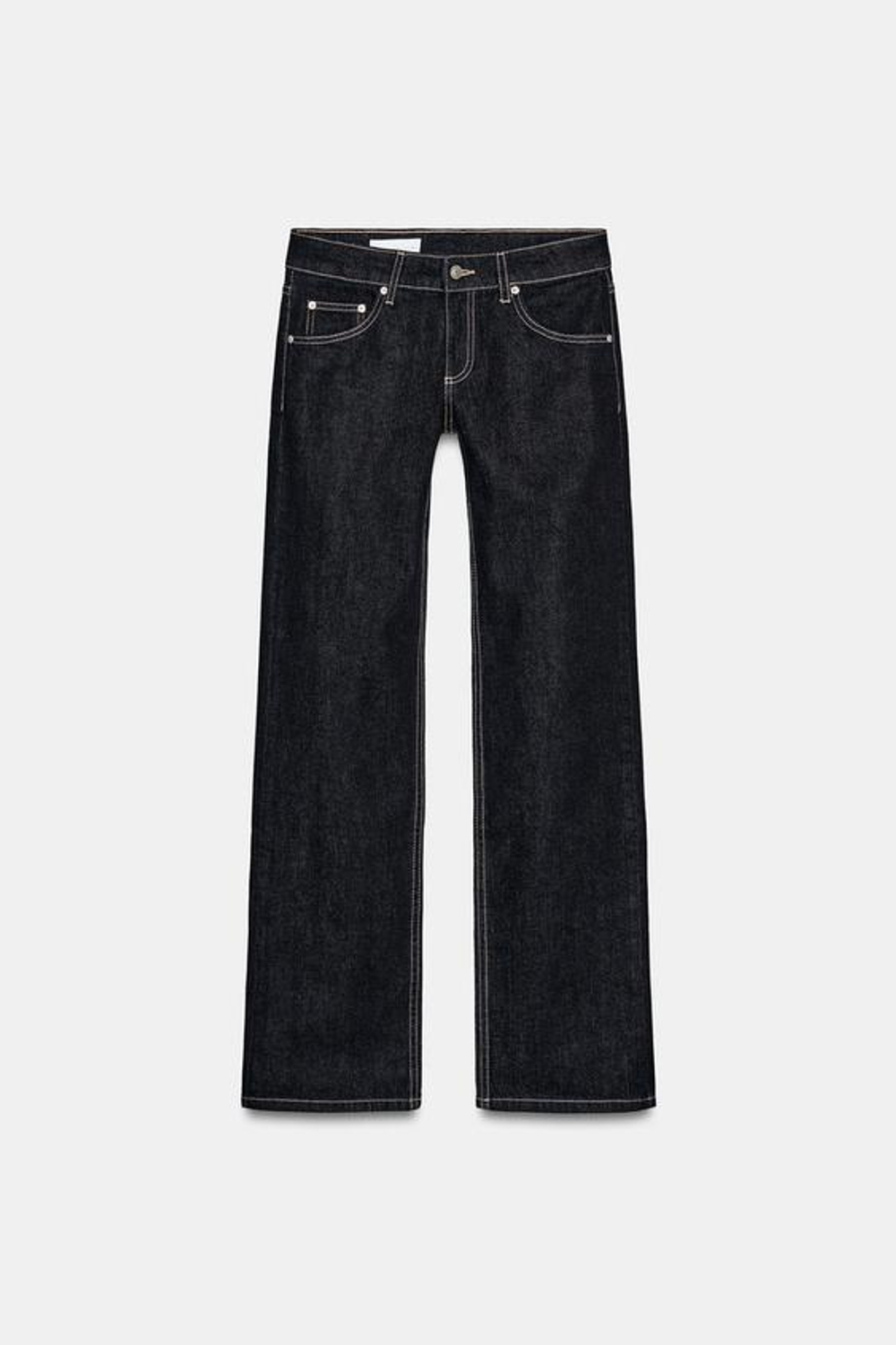 ZARA ДЖИНСЫ TRF WIDE-LEG С НИЗКОЙ ПОСАДКОЙ, МОРСКОЙ ТЕМНО-СИНИЙ