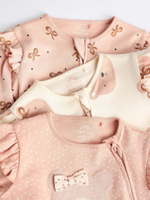 Комбинезон / Cлип для малышей Next K79-501, 3 шт., Молочный, Розовый